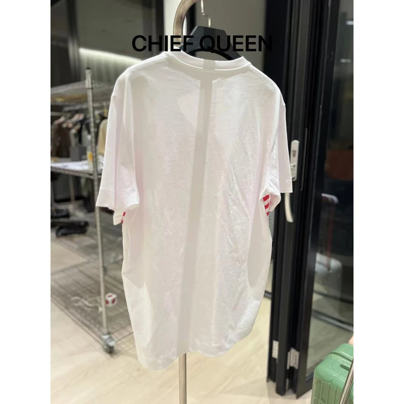 “字母短袖T恤”宽版男女款短袖T恤6706