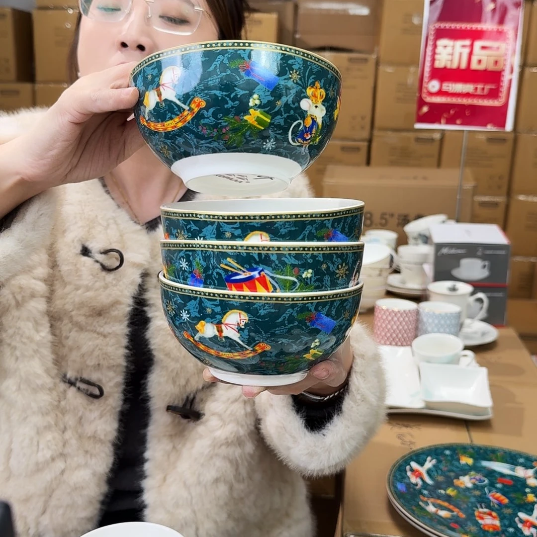 骨瓷5.5英寸饭碗14cm4个