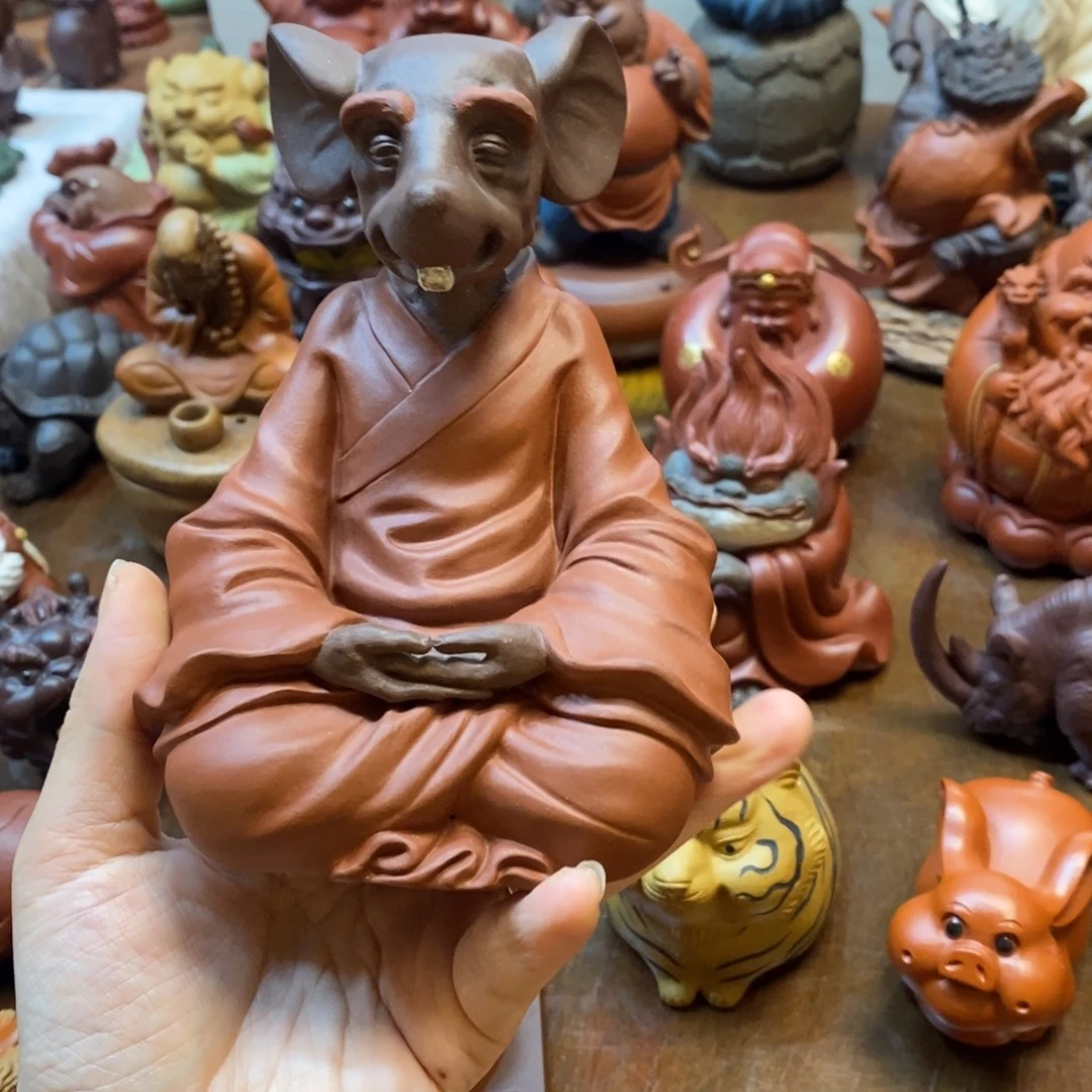 木***师茶宠紫砂东方高呼