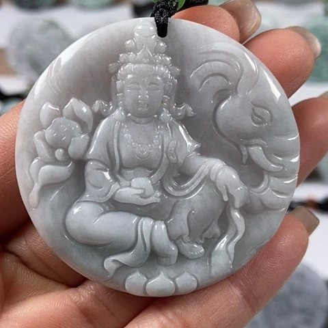 翡翠颈饰未镶嵌普贤菩萨福利
