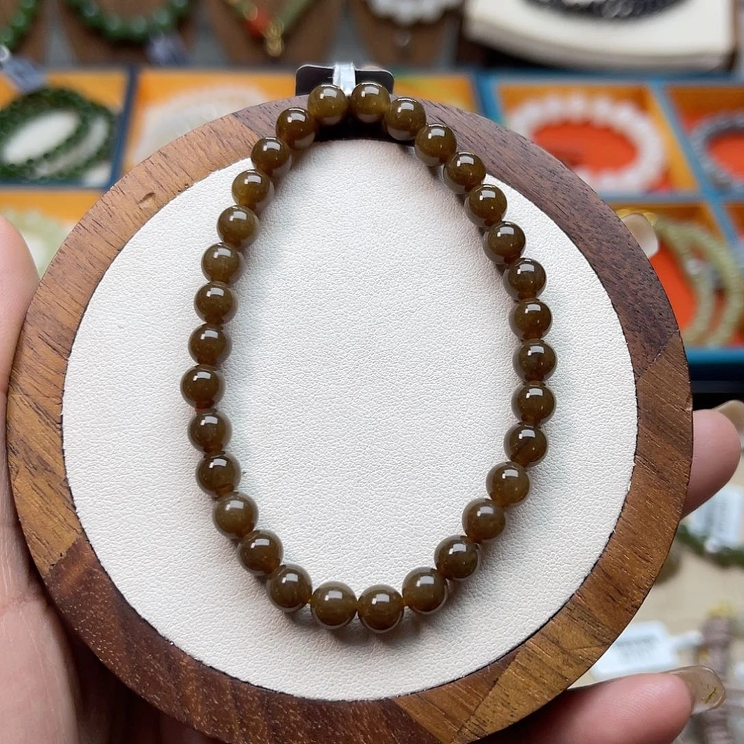 和田玉未镶嵌手串A8卡6