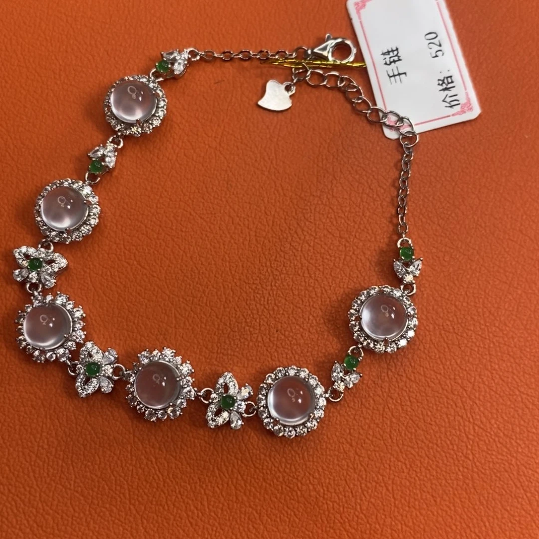 石英质玉戒指银S925镶嵌J****y