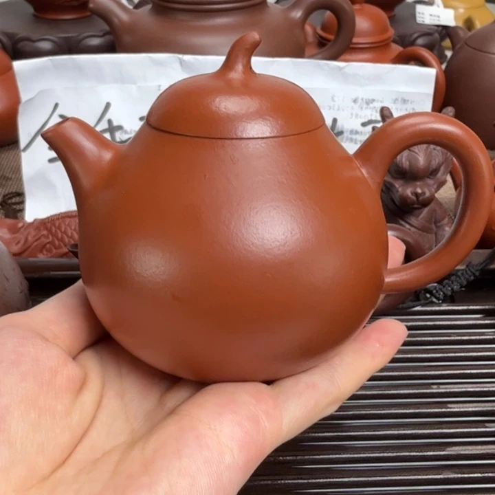 茶壶紫砂?****?朱泥全手茄瓜刘敏