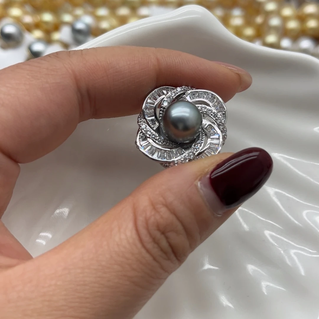 合金海水珍珠胸针