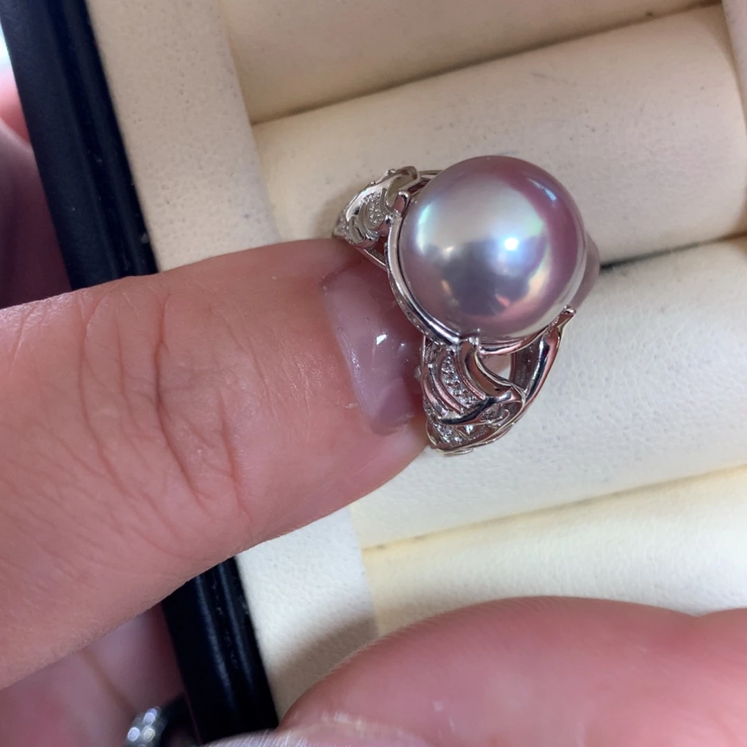 淡水珍珠戒指银S925镶嵌