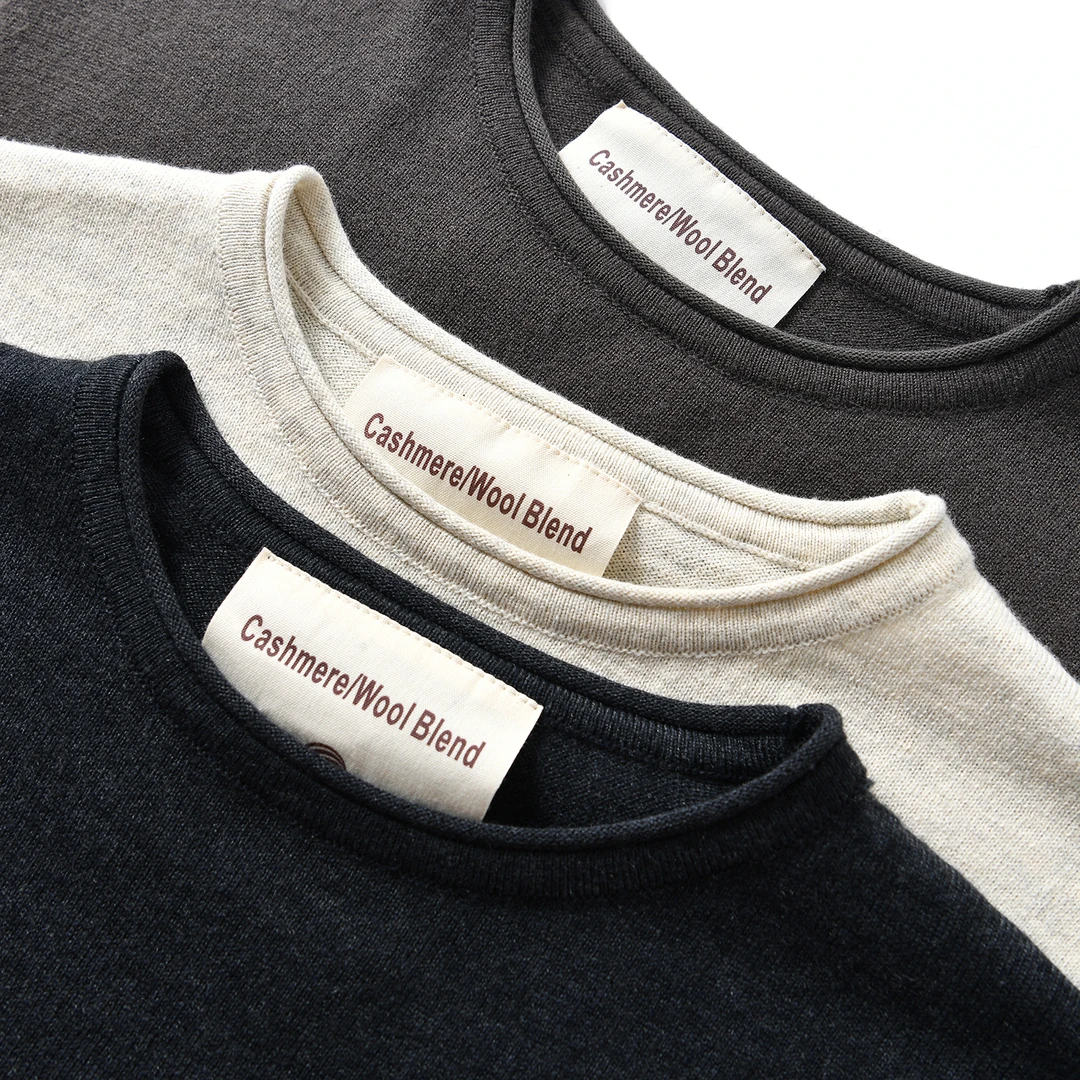 网红洋气炸街男装羊毛混纺细腻亲肤秋冬士圆领休闲百搭针织毛衣衫