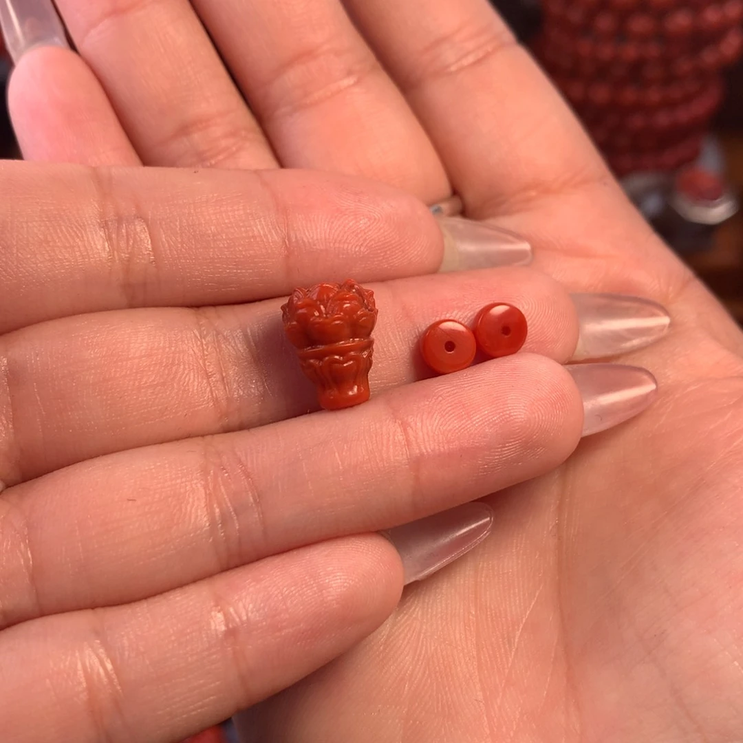 南红玛瑙配饰未镶嵌小***子