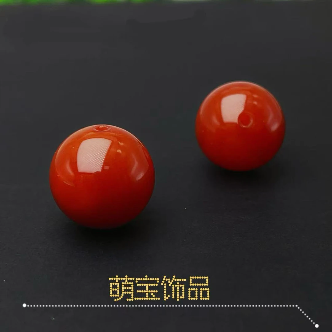 【萌宝饰品】天然玛瑙散珠16mm顶珠多宝手串隔珠DIY配珠 多样性发一