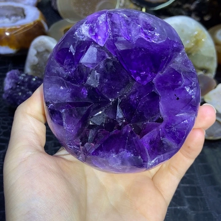 珠宝半成品水晶未镶嵌开口笑