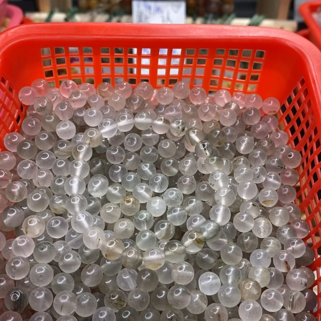 石英质玉手链未镶嵌卡8水墨天山翠圆珠