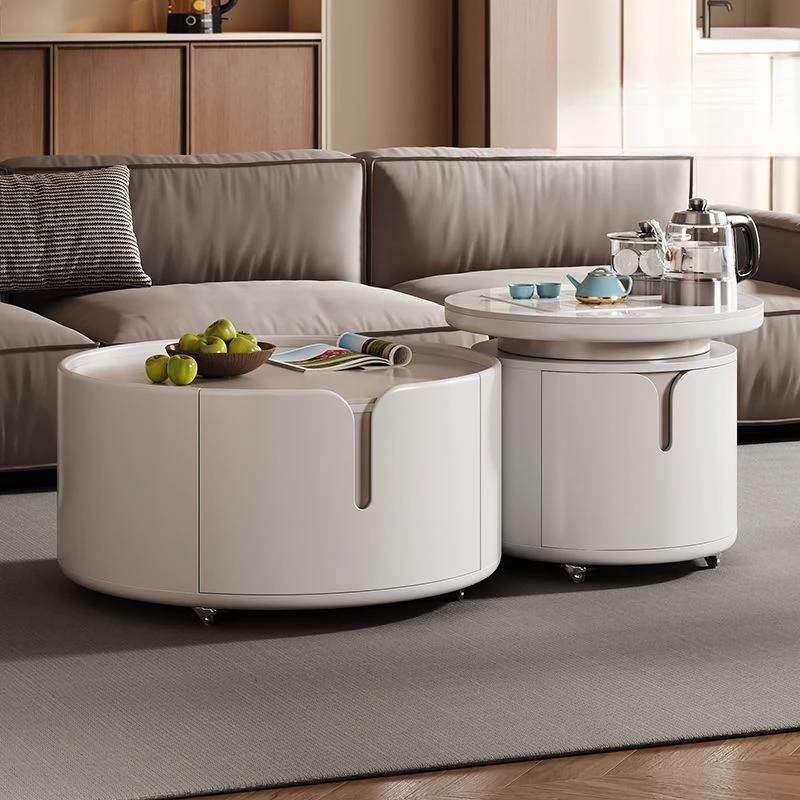 家用移动茶几小户型现代简约多功能带泡茶功夫茶台大小圆组合茶几