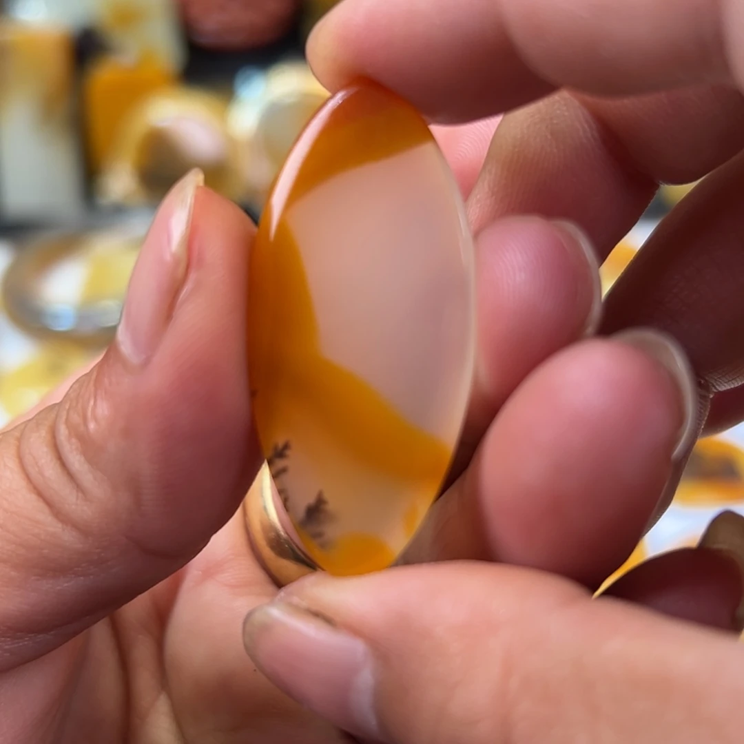 石英质玉（黄龙玉）合金颈饰