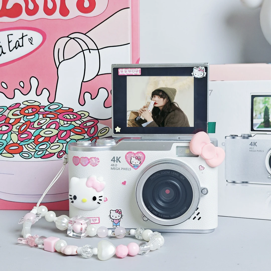 HelloKitty翻盖CCD相机推荐学生入门数码照相机送女生日礼物相机