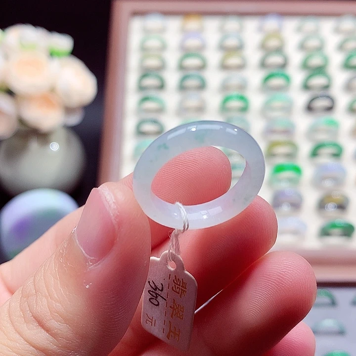 翡翠未镶嵌戒指16-17号