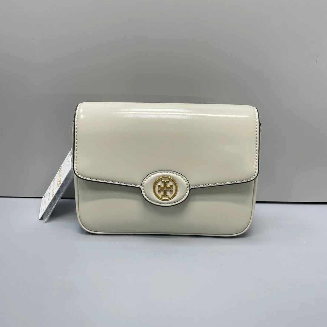 95新 TORY BURCH/汤丽柏琦 媚姐/白色豆腐包21x16x6cmSG010401