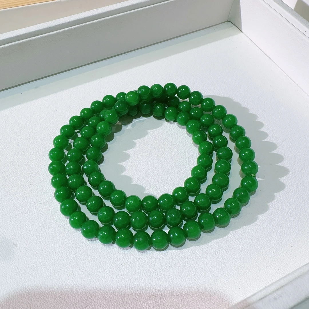 【圆圆专属】三圈绿diy串