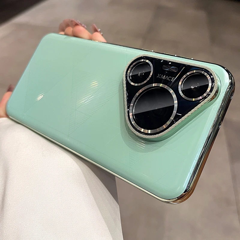 渐变原机格纹适用华为pura70pro手机壳镜头全包ins风数码实用配件