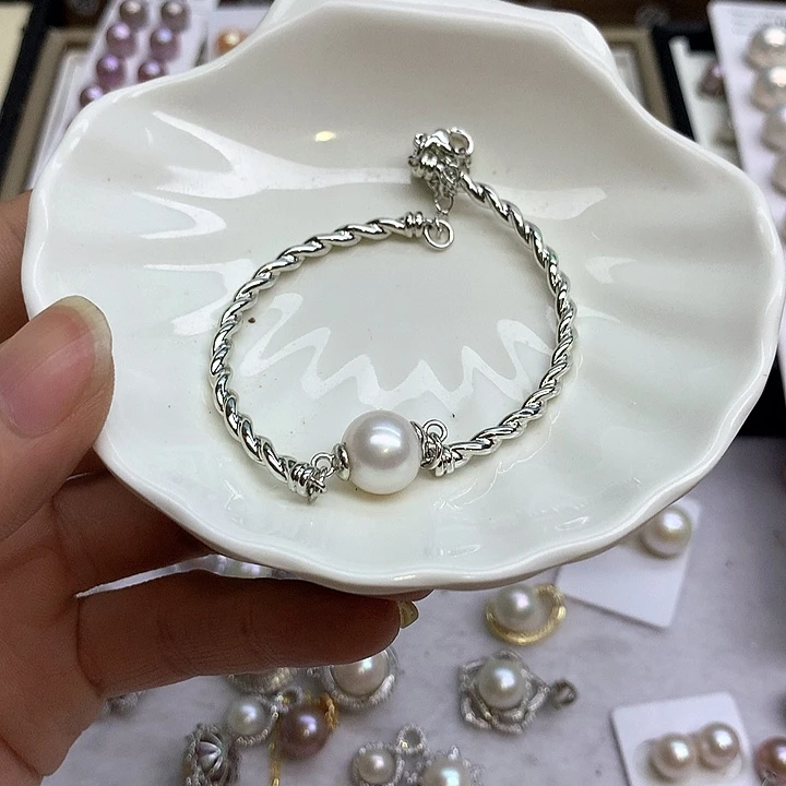 合金淡水珍珠手链