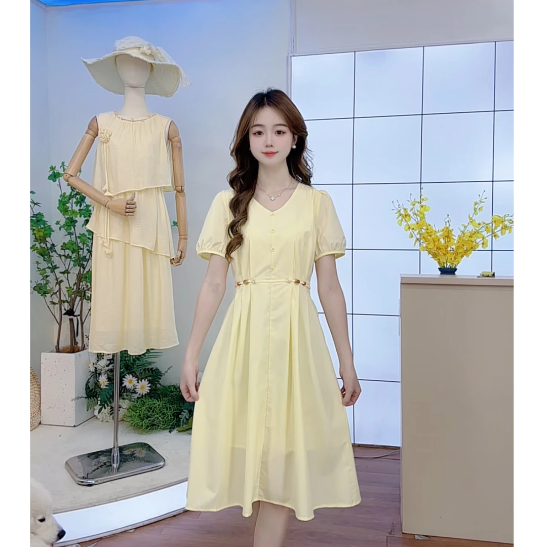 维斯优品· 夏季新款法式设计氛围感温柔小女人连衣裙