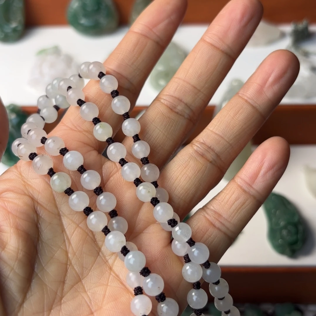 独山玉未镶嵌颈饰独玉珠链