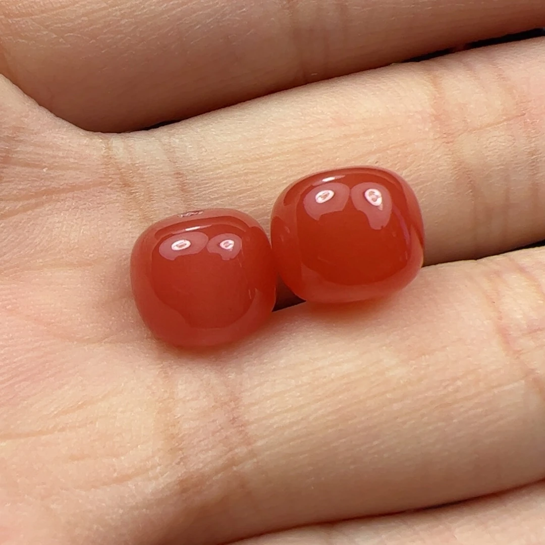 未镶嵌对珠玛瑙/玉髓