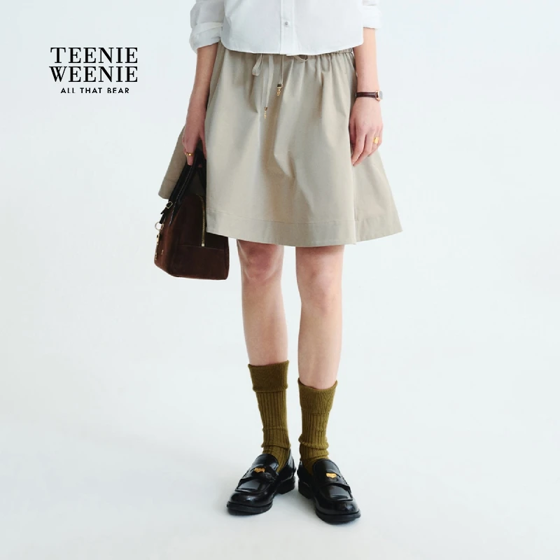 【赵露思同款】TeenieWeenie小熊女装半身裙25秋喇叭裙TTWH253801W