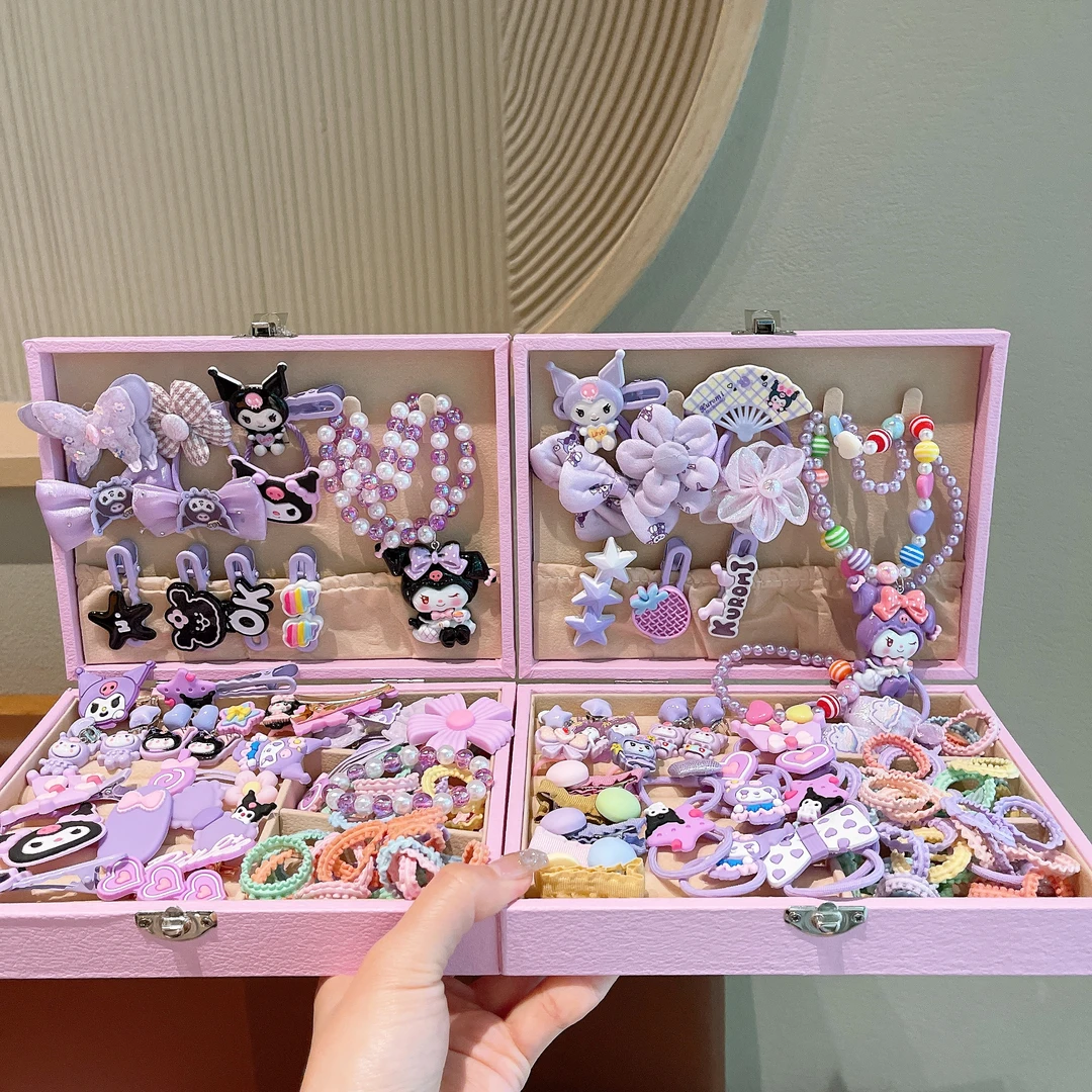 儿童发饰礼盒套装小女孩生日礼物发夹公主发卡头绳女童六一首饰盒