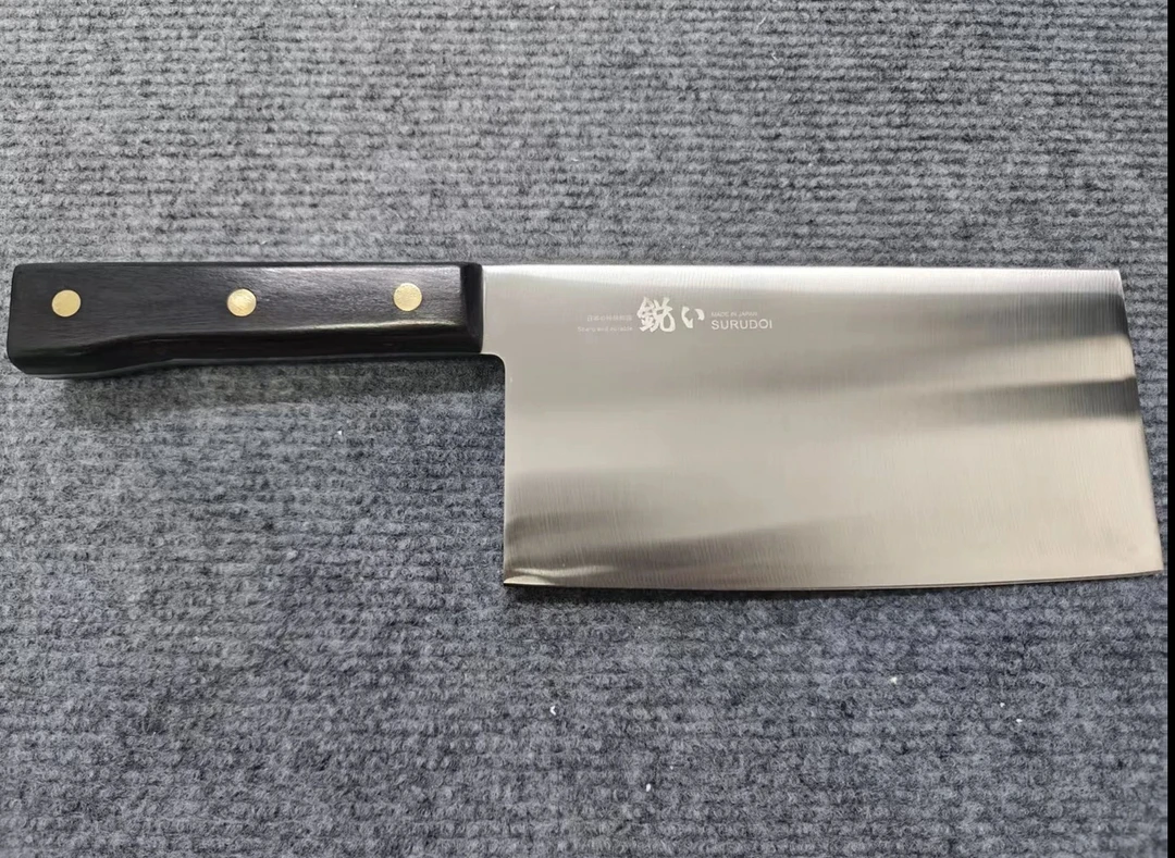 锐日式钢材切片刀主厨家用菜刀切菜切肉超锋利斩切两用刀厨师西厨