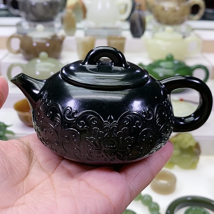 未镶嵌和田玉挂件茶壶180m l