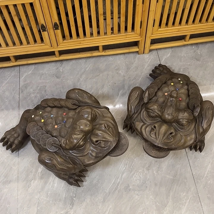 小***孩紫砂茶宠紫砂大号金蟾茶宠摆件一对