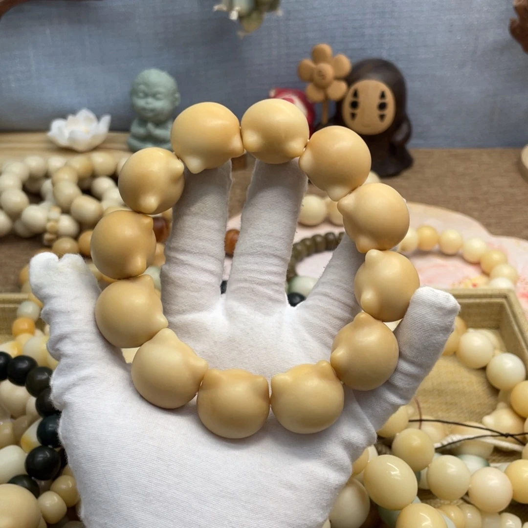 菩提根/象牙果吊坠23干磨牙果风化猫头083