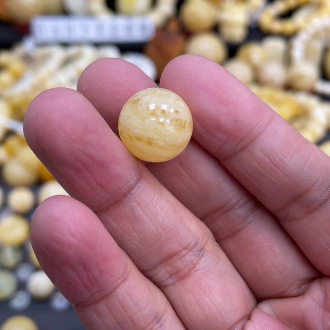 琥珀珠宝奇石未镶嵌14.6mm