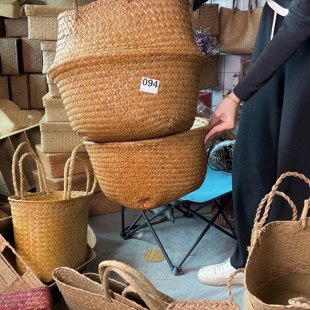 编织带草编包/草编收纳盒微瑕疵