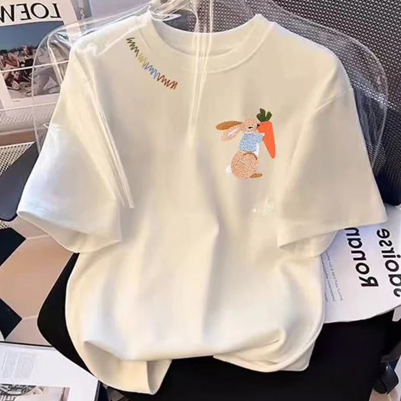 【6-2】2025纯棉男女同款纯棉T恤短袖t恤男女夏季ins潮牌潮