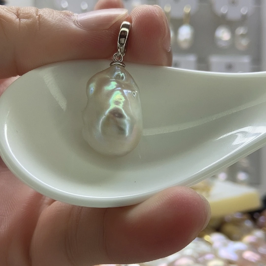 颈饰银S925镶嵌淡水珍珠55