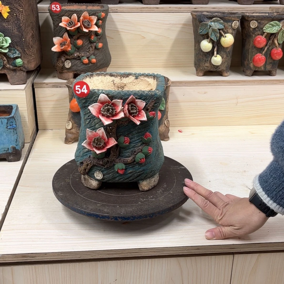 【闪购商品】紫砂花盆5 4号内口13×12外高18.5