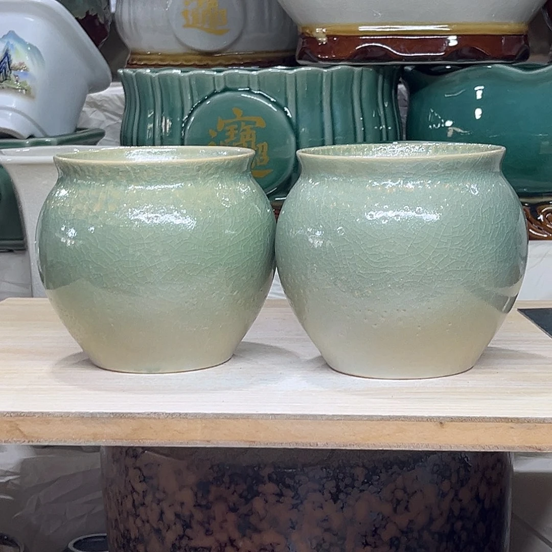 陶瓷绿植多肉微瑕花盆口径11*12