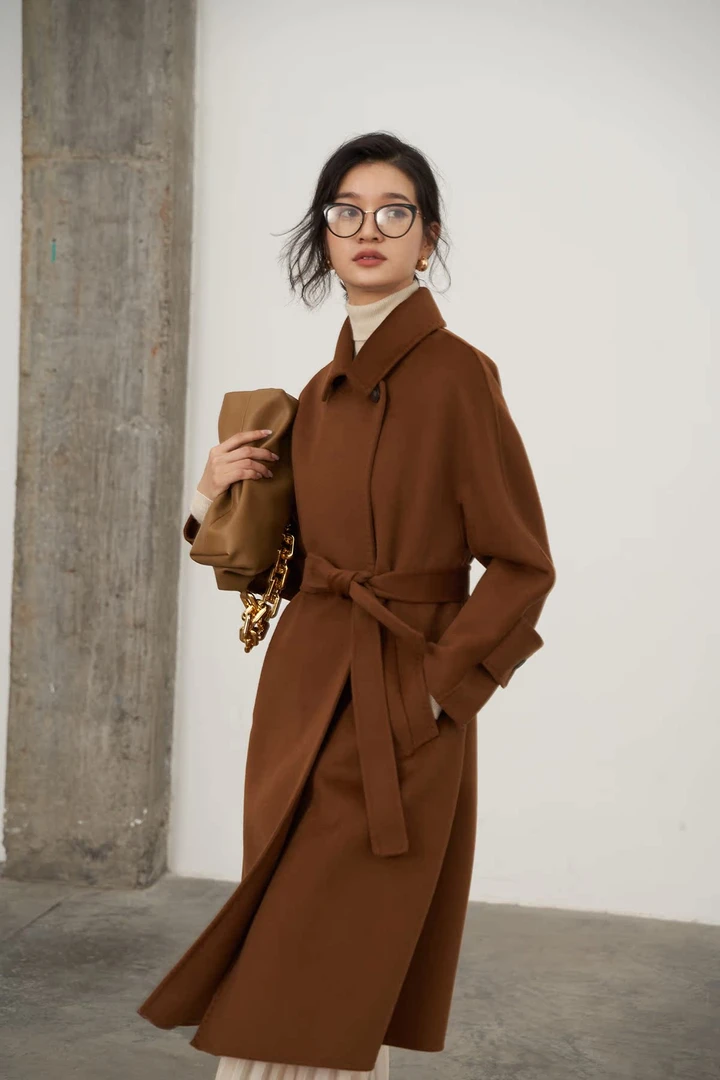 【新号专属M家】山羊绒大衣经典款修身款长款