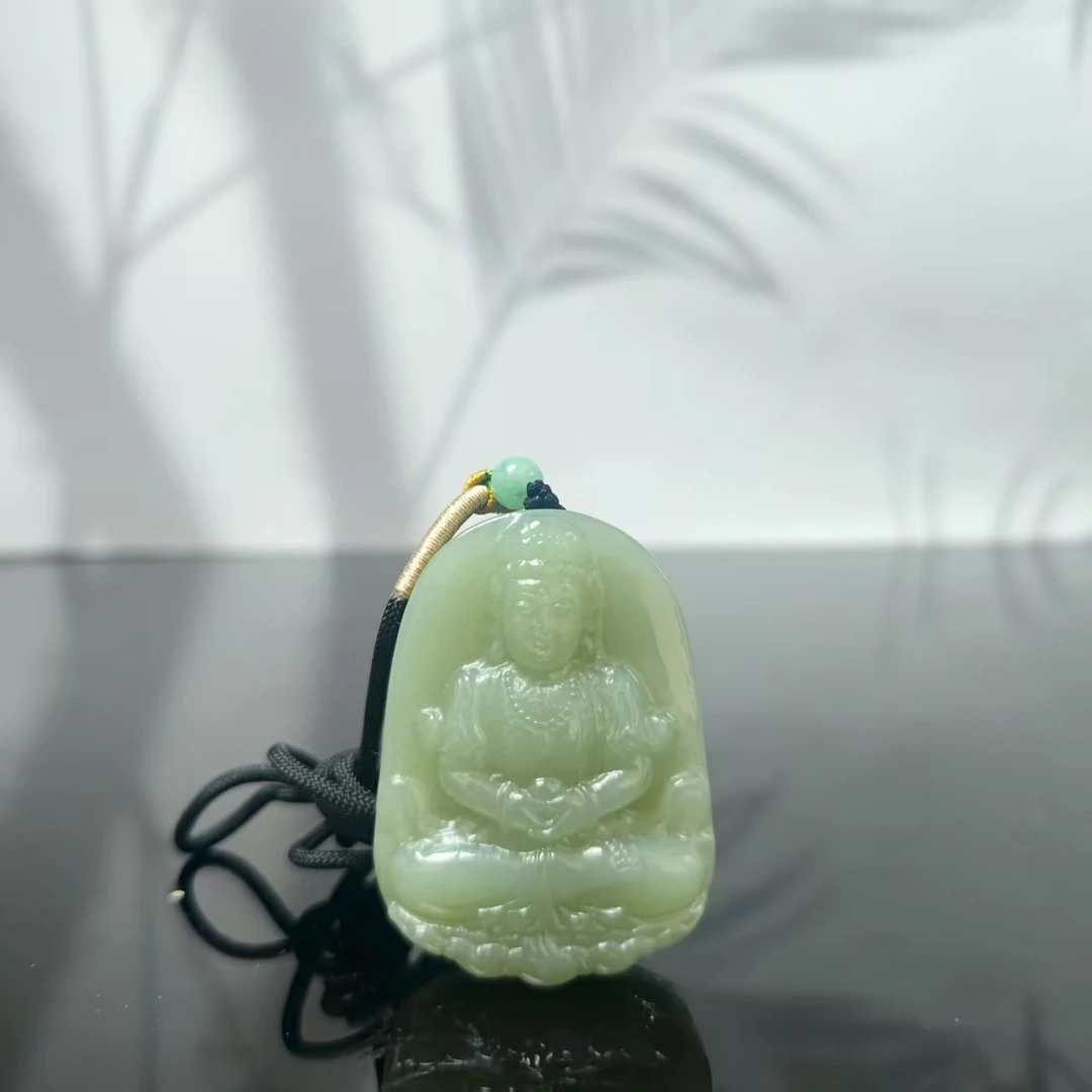 Q和田玉观音吊坠2559