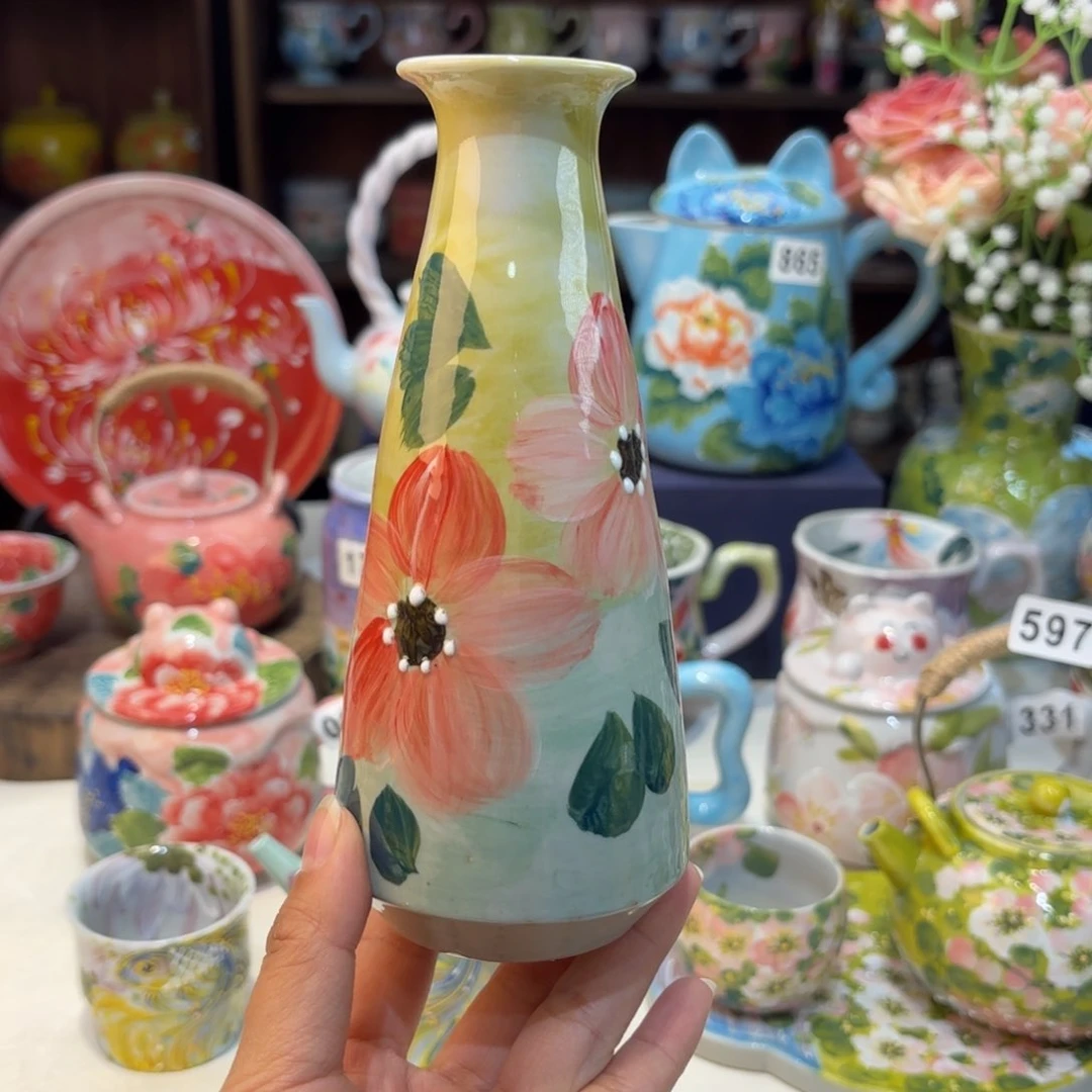 景德镇手绘高温釉下彩陶瓷茶具