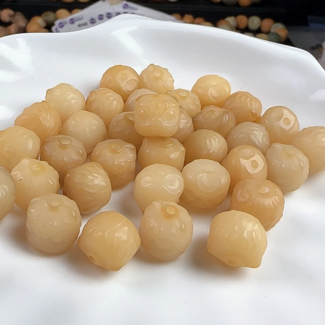 菩提根/象牙果手串卡12黄色醒狮20颗➕10颗