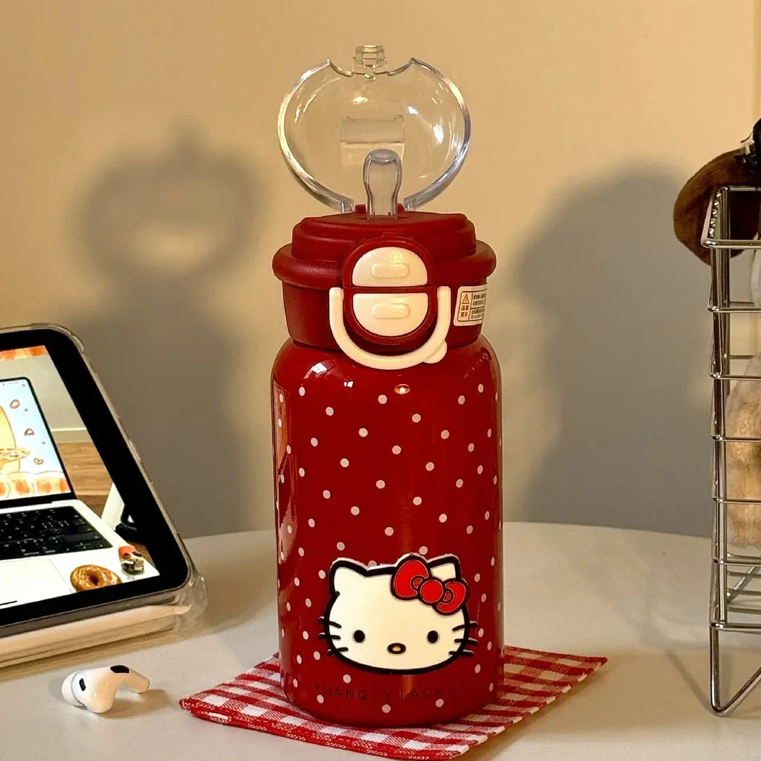 保温杯女士高颜值2025新款吸管杯儿童学生上学专用可爱便捷水杯子