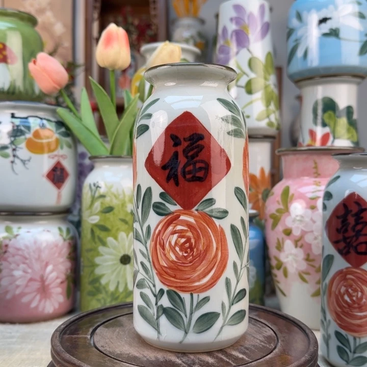 景德镇陶瓷花手绘釉下彩