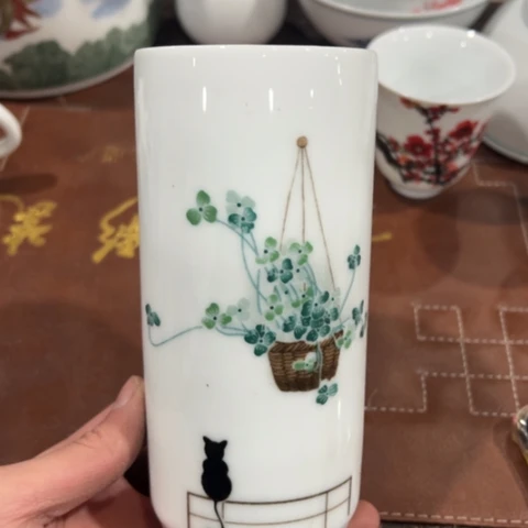 醴陵高温瓷釉下手绘15厘米