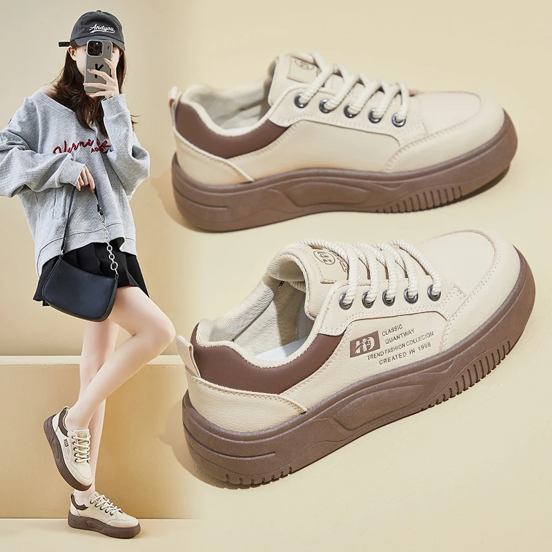 春季小白鞋新款韩版ins女学生厚底增高运动板鞋休闲街拍HB210