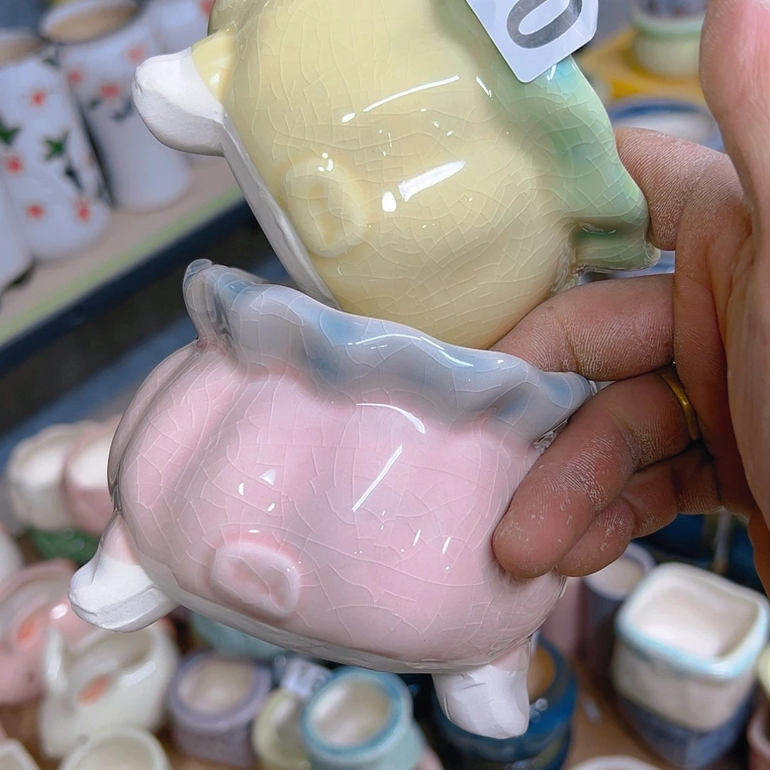 红陶陶瓷花盆当场满12包邮