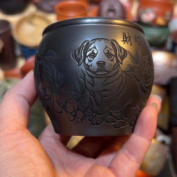 茶杯紫砂宜兴紫砂主人杯