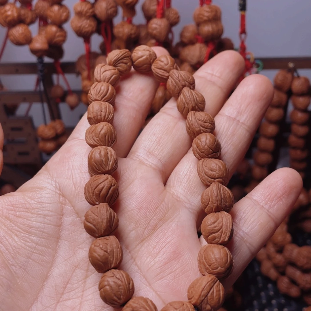 木质类龙纹桃枭手串