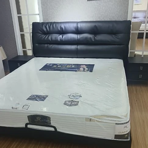 核桃木移动软包大床实木框架终身质保