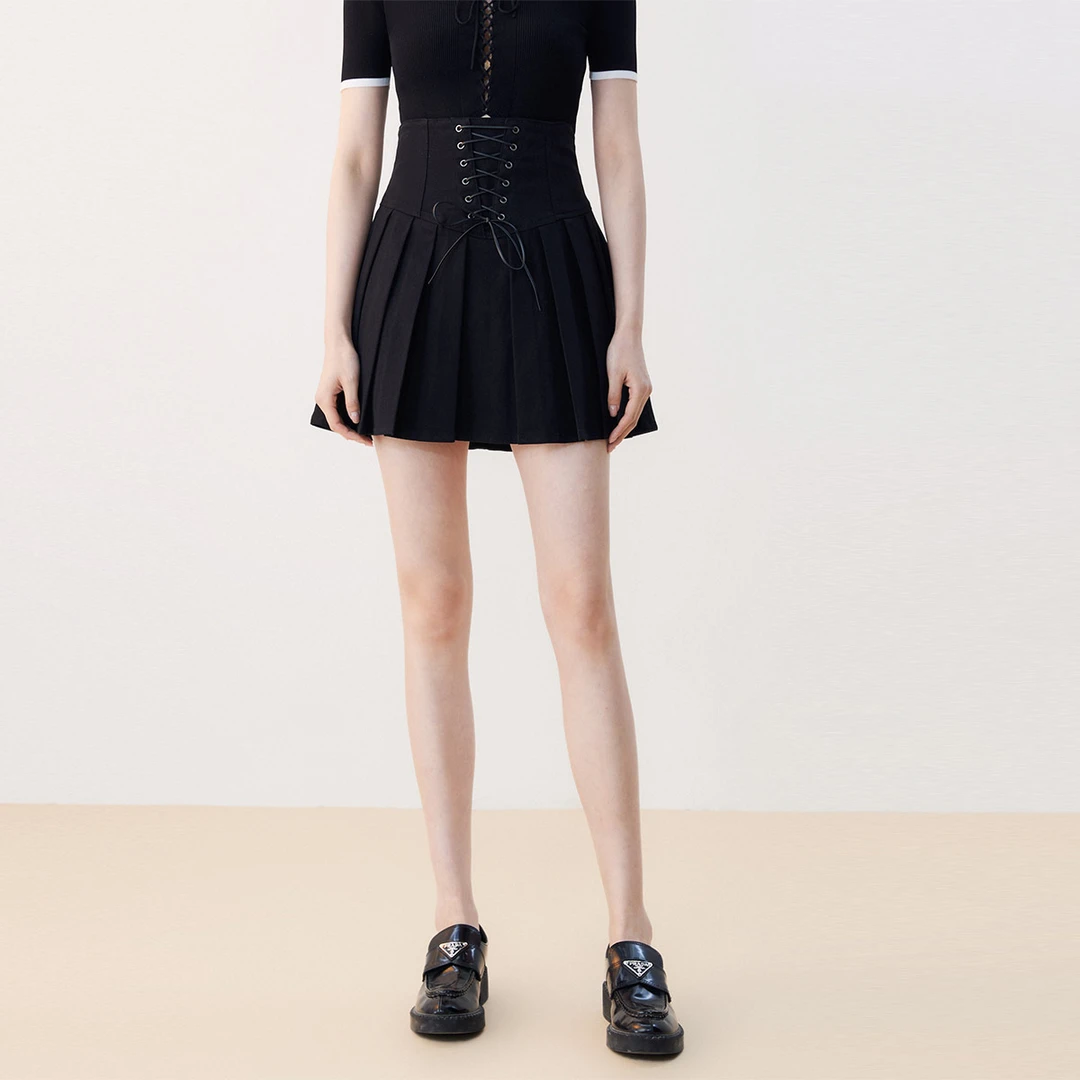 Vero Moda设计感辣妹风半身裙女高腰A摆气质千金流光风323337036